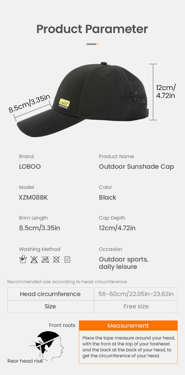 LOBOO Czapka z daszkiem rozm. 56-60cm