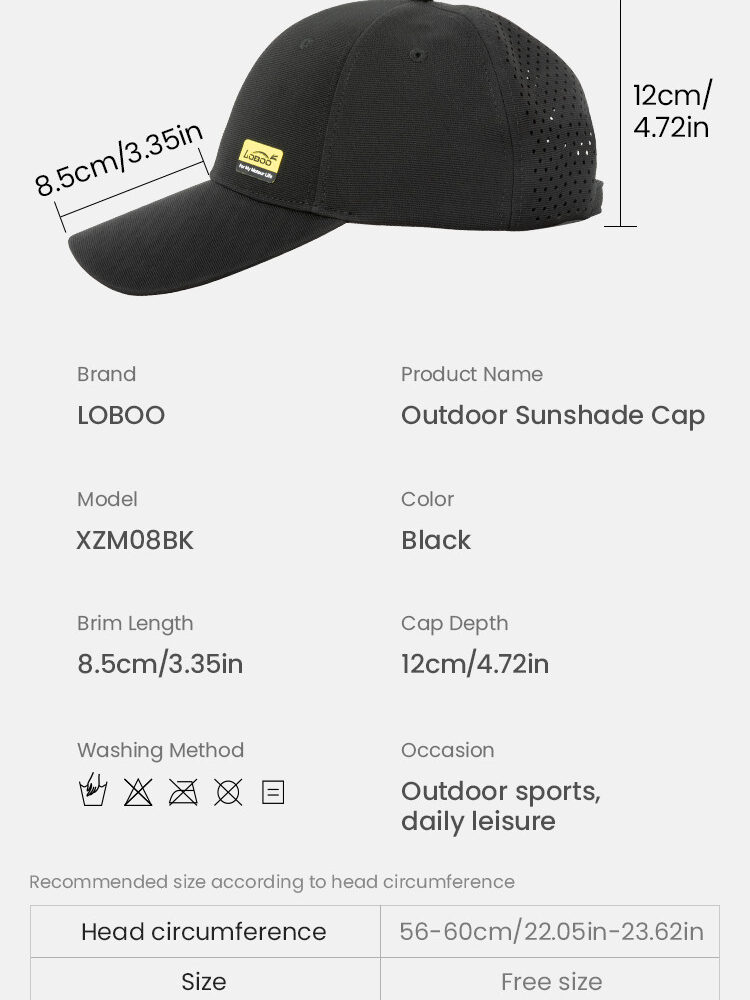LOBOO Czapka z daszkiem rozm. 56-60cm