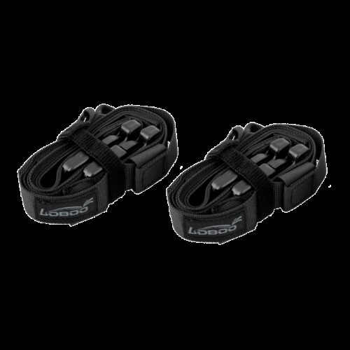 LOBOO Dodatkowe paski montażowe do bagażu, 3 częściowe, czarne
