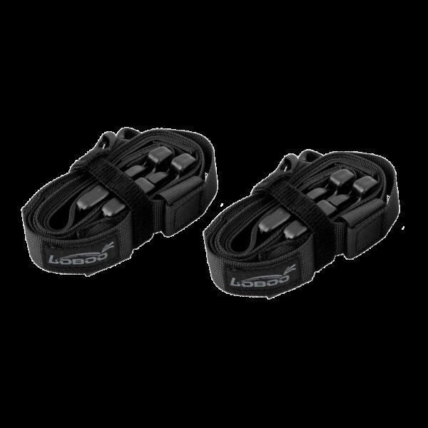 LOBOO Dodatkowe paski montażowe do bagażu, 3 częściowe, czarne