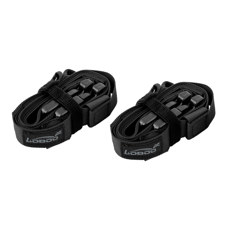 LOBOO Dodatkowe paski montażowe do bagażu, 3 częściowe, czarne