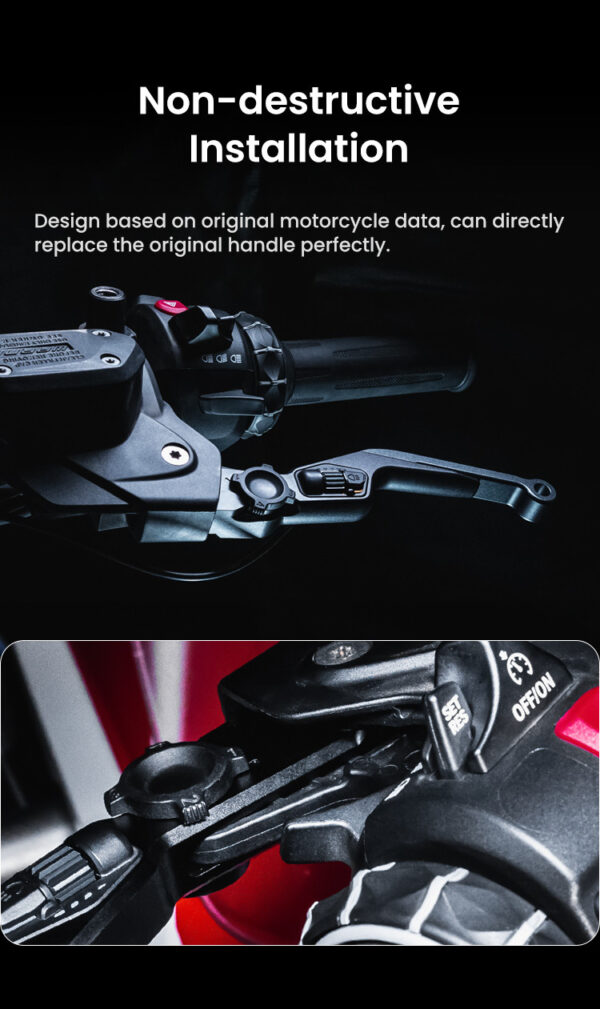 LOBOO Dźwignia sprzęgła BMW ze zintegrowanym przełącznikiem świateł