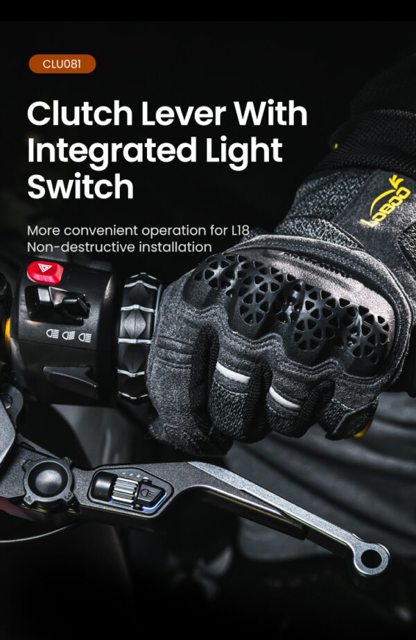 LOBOO Dźwignia sprzęgła BMW ze zintegrowanym przełącznikiem świateł