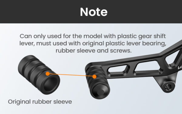 LOBOO Dźwignia zmiany biegów do BMW R1300GS (2023-), aluminiowa, CNC, czarna