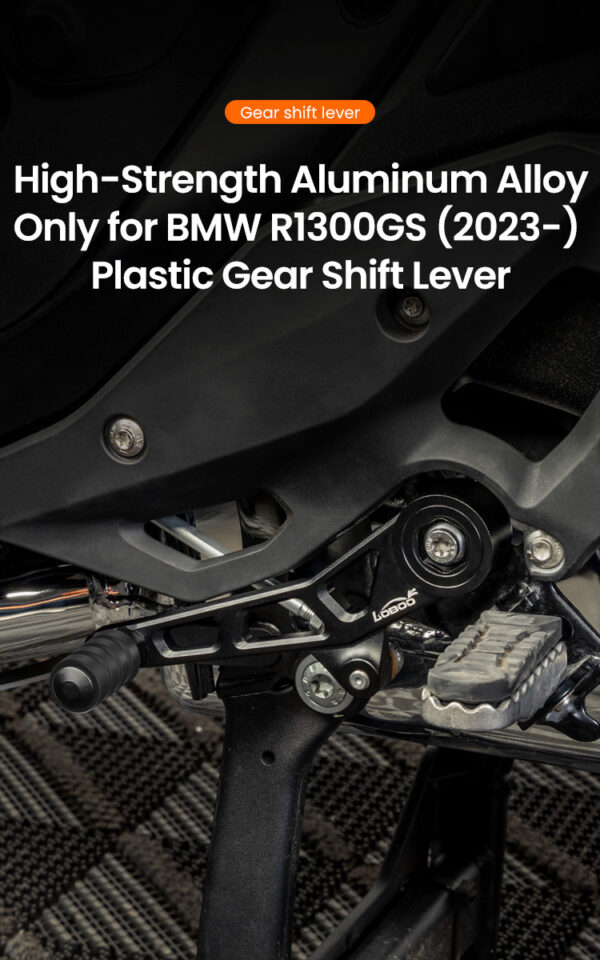 LOBOO Dźwignia zmiany biegów do BMW R1300GS (2023-), aluminiowa, CNC, czarna