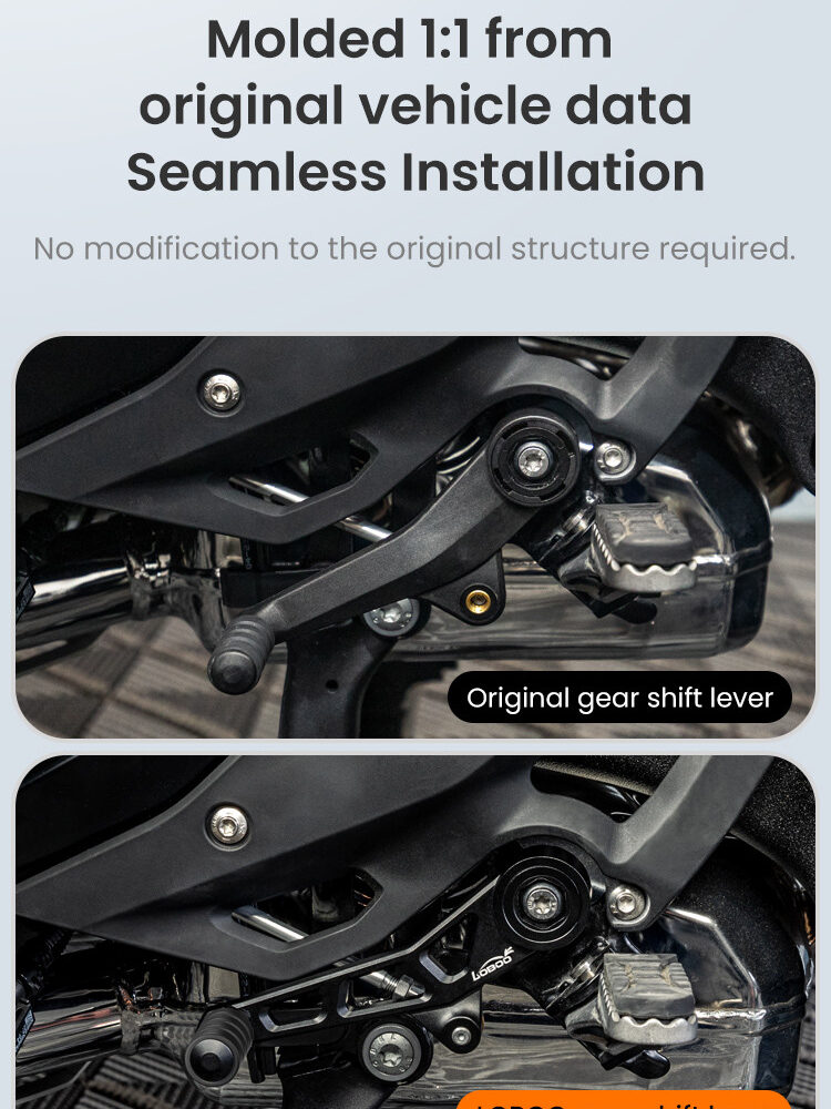 LOBOO Dźwignia zmiany biegów do BMW R1300GS (2023-), aluminiowa, CNC, czarna