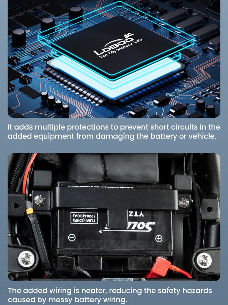 LOBOO Electronic Manager, inteligentny rozdzielacz zasilania, moc wyjsciowa 360W (na 1 urządzenie), wodoodporny, ochrona przed p