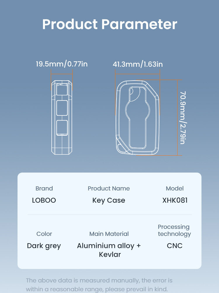 LOBOO Etui aluminiowe na klucz BMW