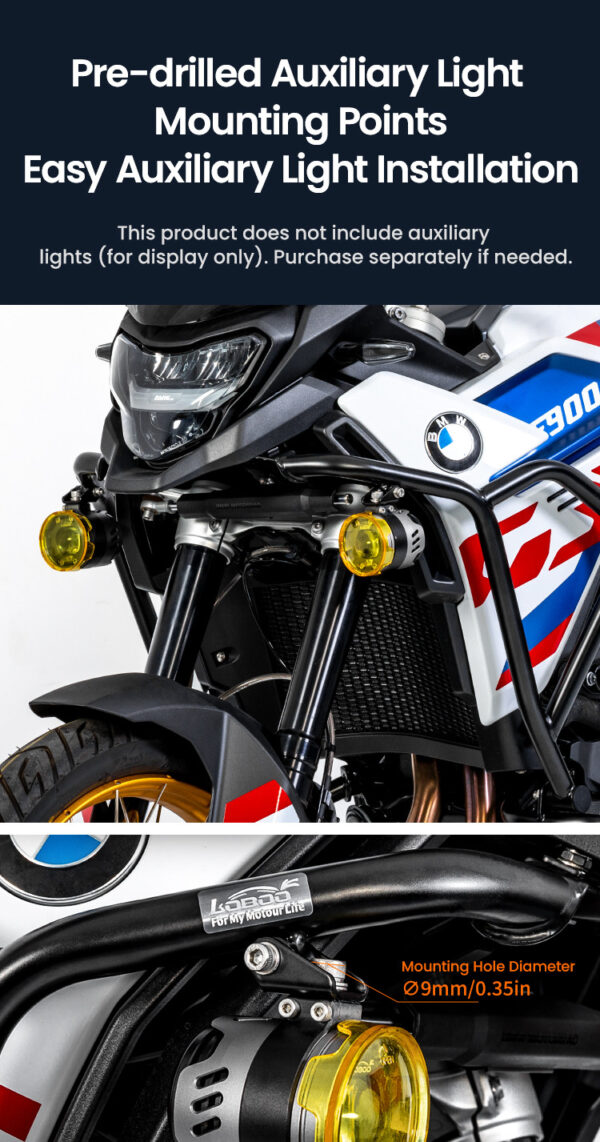 LOBOO Gmole górne do BMW F900GS (2024-) czarne