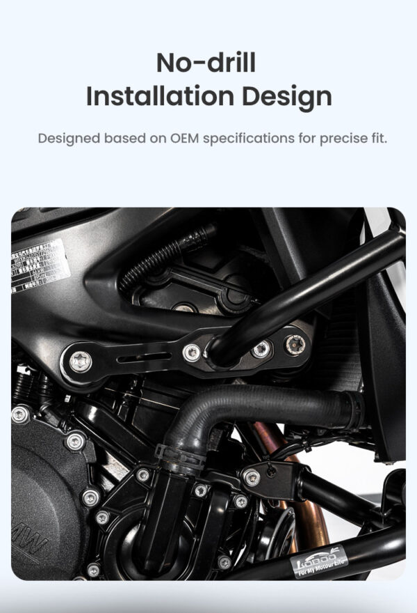 LOBOO Gmole górne do BMW F900GS (2024-) czarne