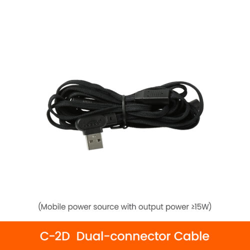 LOBOO Kabel USB-C do podgrzewanych rękawic motocyklowych, łączący z powerbankiem