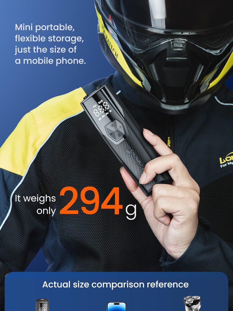 LOBOO Kompresor powietrza 35L/min, 5 trybów pracy, 2-150 PSI