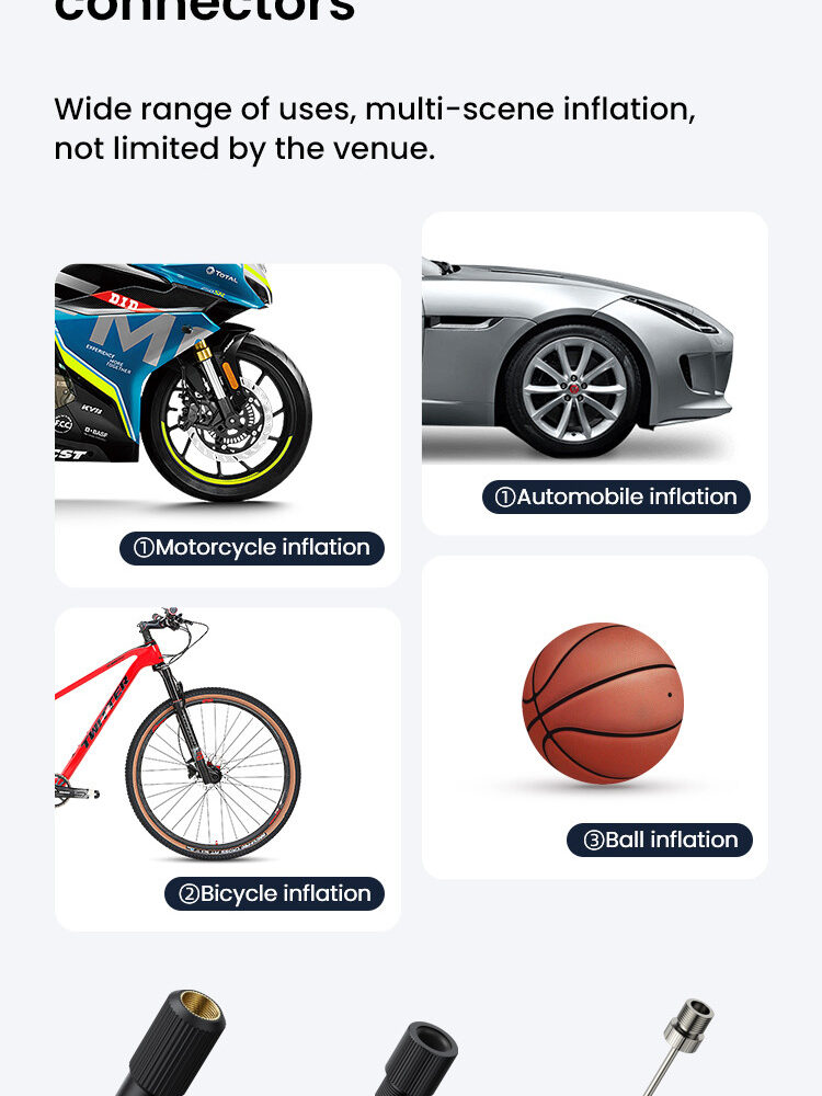 LOBOO Kompresor powietrza 35L/min, 5 trybów pracy, 2-150 PSI