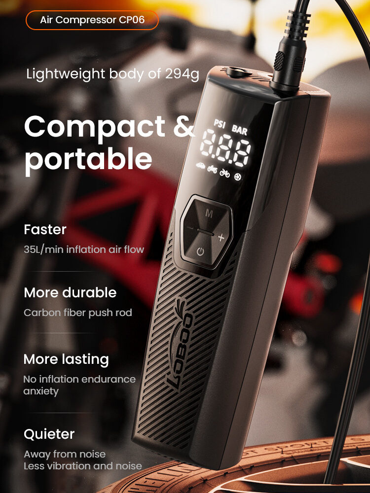 LOBOO Kompresor powietrza 35L/min, 5 trybów pracy, 2-150 PSI