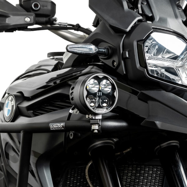 LOBOO L11 światła drogowe i mijania pomocnicze 15 000 Lumenów, 8-stopniowa skala świecenia, homologacja, czarne, zaestaw