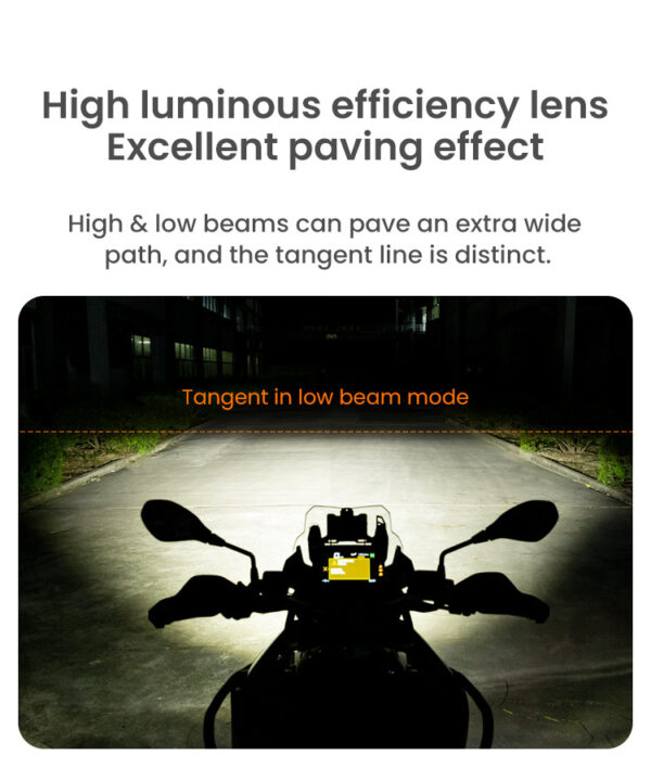 LOBOO L11 światła drogowe i mijania pomocnicze 15 000 Lumenów, 8-stopniowa skala świecenia, homologacja, czarne, zaestaw