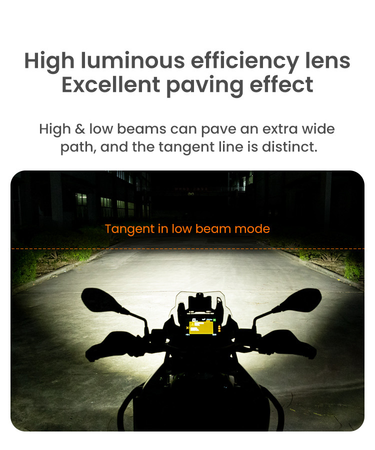 LOBOO L11 światła drogowe i mijania pomocnicze 15 000 Lumenów, 8-stopniowa skala świecenia, homologacja, czarne, zaestaw