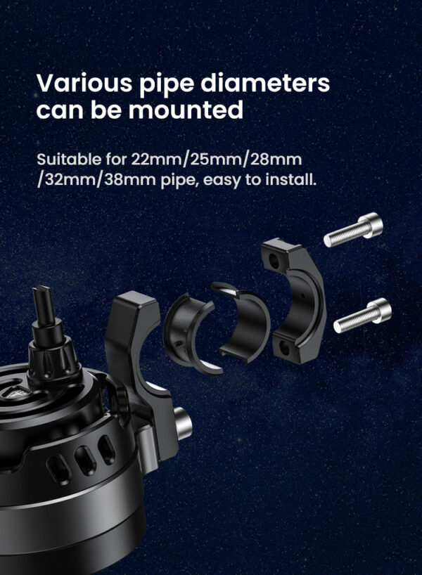 LOBOO L11 światła drogowe i mijania pomocnicze 15 000 Lumenów, 8-stopniowa skala świecenia, homologacja, czarne, zaestaw