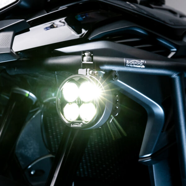 LOBOO L11 światła drogowe i mijania pomocnicze 15 000 Lumenów, 8-stopniowa skala świecenia, homologacja, czarne, zaestaw