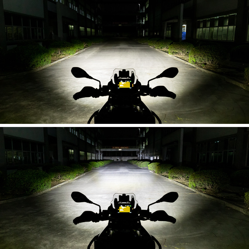 LOBOO L16 światła drogowe i mijania pomocnicze, 19 000 Lumenów, 8-stopniowa skala świecenia, homologacja, czarne, zestaw