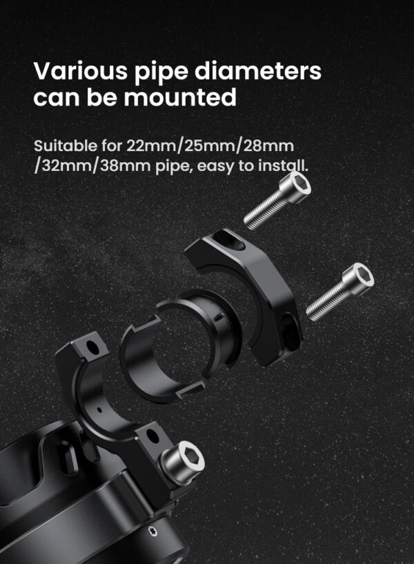 LOBOO L16 światła drogowe i mijania pomocnicze, 19 000 Lumenów, 8-stopniowa skala świecenia, homologacja, czarne, zestaw