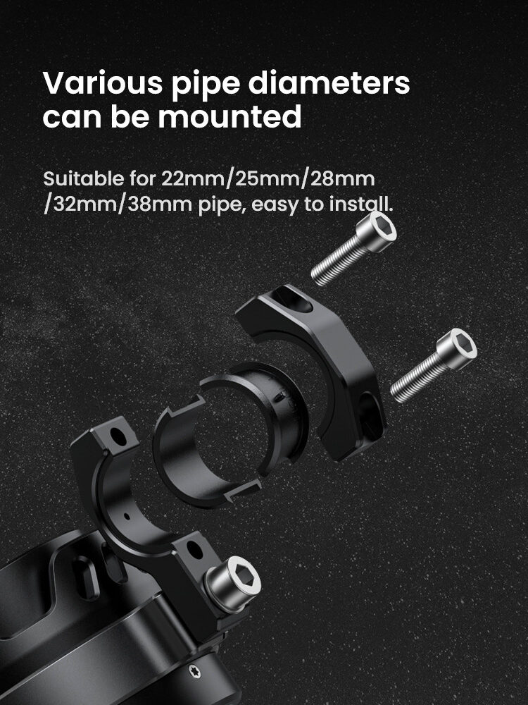 LOBOO L16 światła drogowe i mijania pomocnicze, 19 000 Lumenów, 8-stopniowa skala świecenia, homologacja, czarne, zestaw