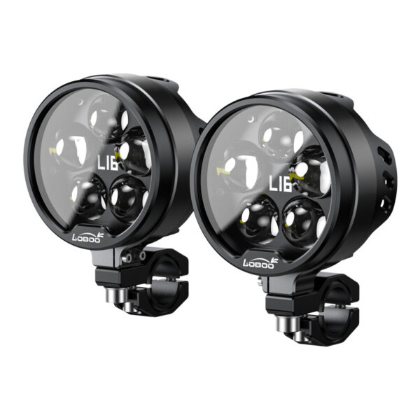 loboo-l16-swiatlo-drogowe-i-mijania-pomocnicze-czarne LOBOO L16 lampy LED drogowe i mijania pomocnicze, 19 000 Lumenów, 8-stopniowa skala świecenia, homologacja, czarne, zestaw