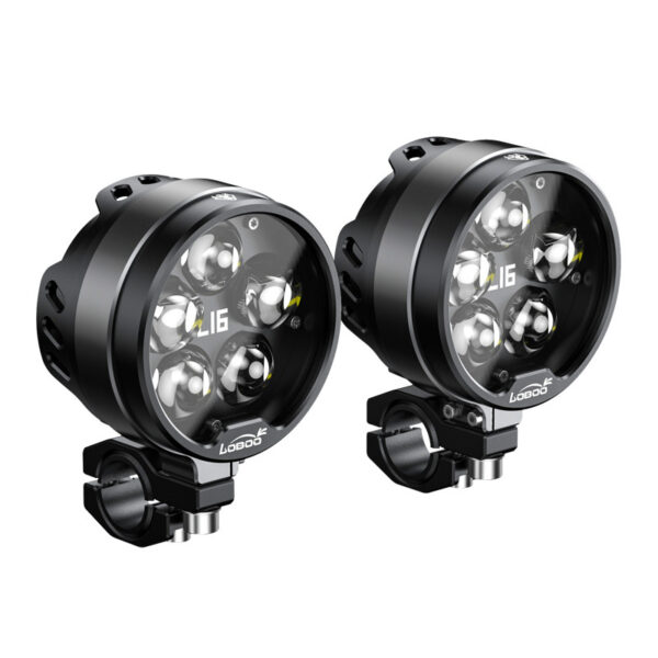 loboo-l16-swiatlo-drogowe-i-mijania-pomocnicze-czarne LOBOO L16 lampy LED drogowe i mijania pomocnicze, 19 000 Lumenów, 8-stopniowa skala świecenia, homologacja, czarne, zestaw