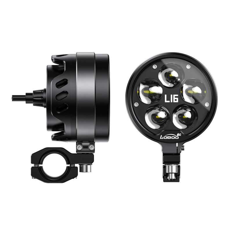 loboo-l16-swiatlo-drogowe-i-mijania-pomocnicze-czarne LOBOO L16 lampy LED drogowe i mijania pomocnicze, 19 000 Lumenów, 8-stopniowa skala świecenia, homologacja, czarne, zestaw