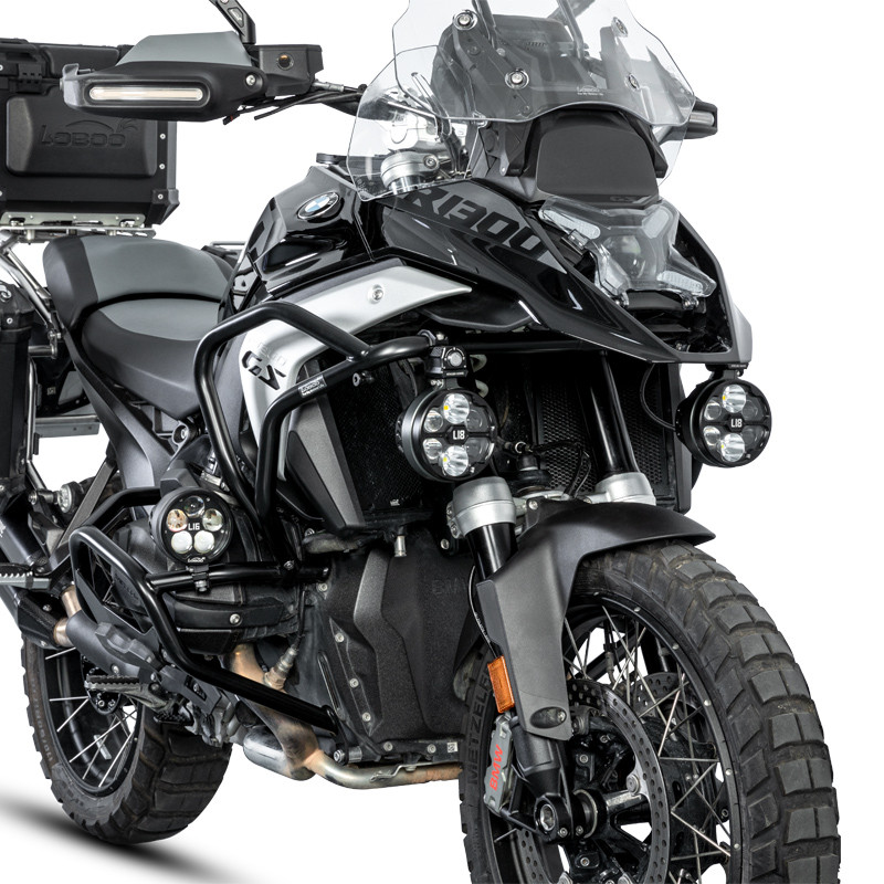 LOBOO L18S światła drogowe i mijania pomocnicze, 23 000 Lumenów, 8-stopniowa skala świecenia, homologacja, czarne, zestaw