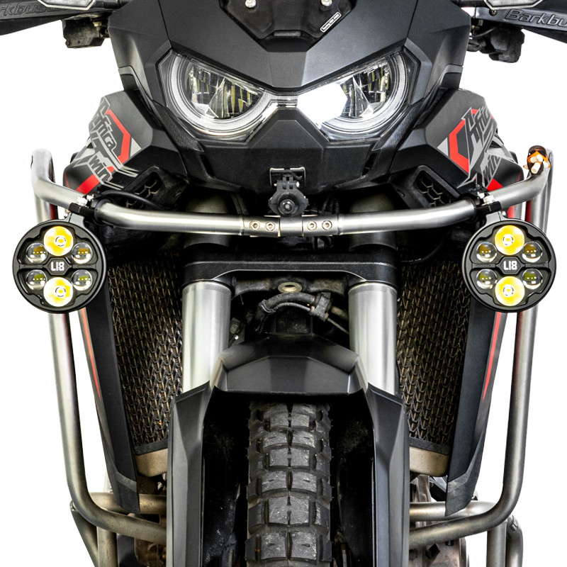 LOBOO L18S światła drogowe i mijania pomocnicze, 23 000 Lumenów, 8-stopniowa skala świecenia, homologacja, czarne, zestaw