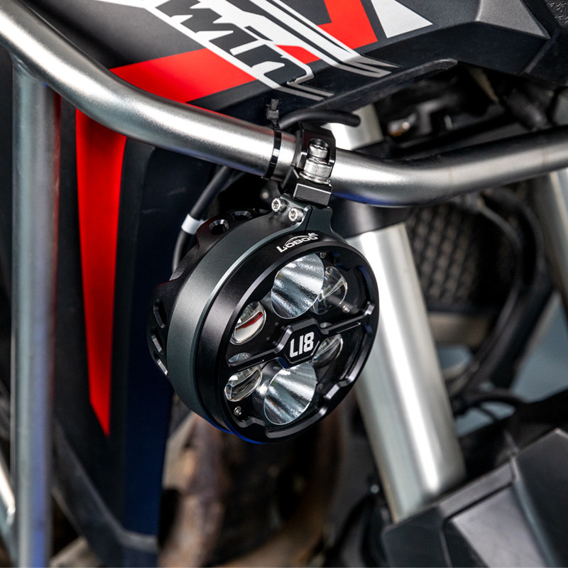 LOBOO L18S światła drogowe i mijania pomocnicze, 23 000 Lumenów, 8-stopniowa skala świecenia, homologacja, czarne, zestaw