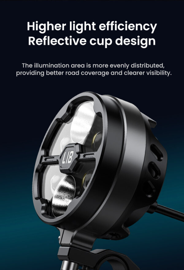 LOBOO L18S światła drogowe i mijania pomocnicze, 23 000 Lumenów, 8-stopniowa skala świecenia, homologacja, czarne, zestaw