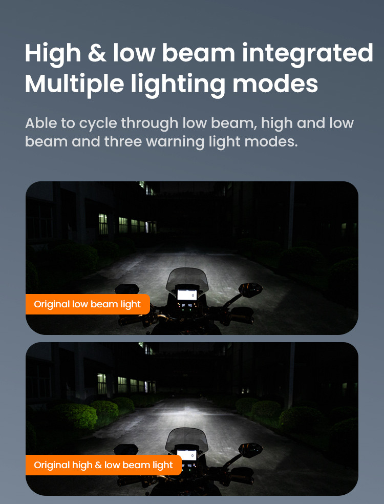 LOBOO L18S światła drogowe i mijania pomocnicze, 23 000 Lumenów, 8-stopniowa skala świecenia, homologacja, czarne, zestaw
