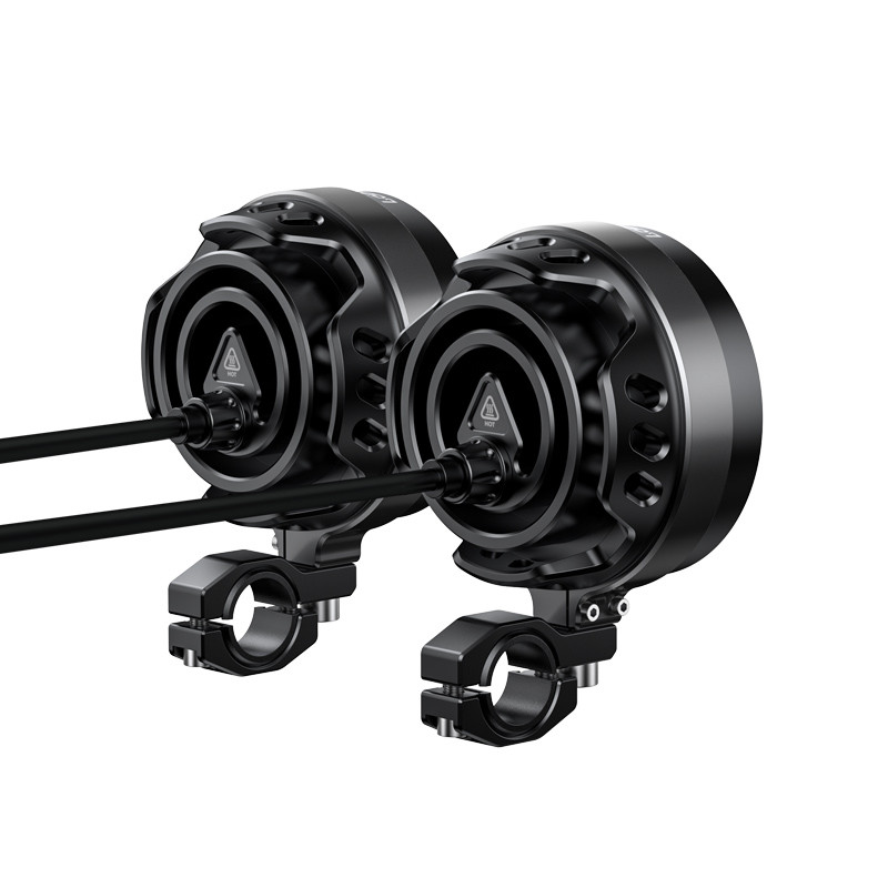 LOBOO L18S światła drogowe i mijania pomocnicze, 23 000 Lumenów, 8-stopniowa skala świecenia, homologacja, czarne, zestaw