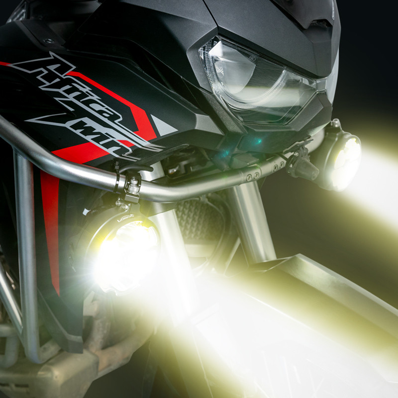 LOBOO L18S światła drogowe i mijania pomocnicze, 23 000 Lumenów, 8-stopniowa skala świecenia, homologacja, czarne, zestaw