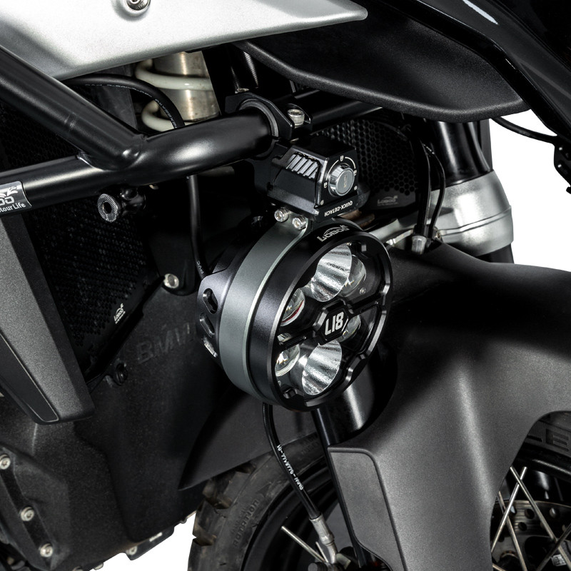 LOBOO L18S światła drogowe i mijania pomocnicze, 23 000 Lumenów, 8-stopniowa skala świecenia, homologacja, czarne, zestaw