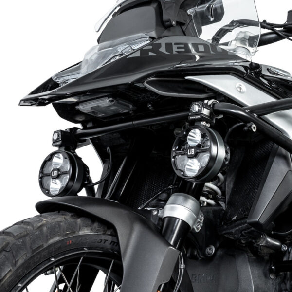 LOBOO L18S światła drogowe i mijania pomocnicze, 23 000 Lumenów, 8-stopniowa skala świecenia, homologacja, czarne, zestaw