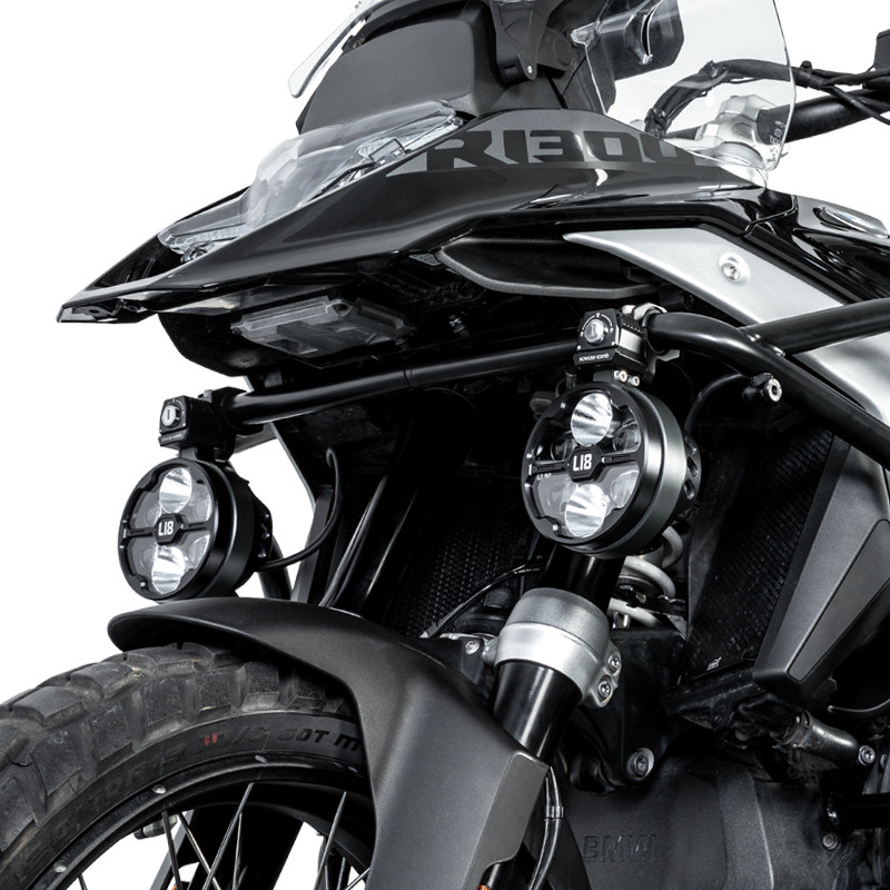 LOBOO L18S światła drogowe i mijania pomocnicze, 23 000 Lumenów, 8-stopniowa skala świecenia, homologacja, czarne, zestaw