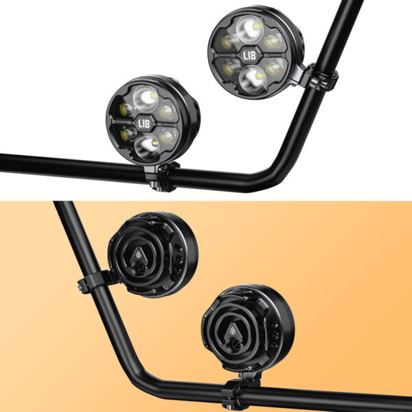 loboo-l18s-swiatlo-drogowe-i-mijania-pomocnicze-czarne LOBOO L18S lampy LED drogowe i mijania pomocnicze, 23 000 Lumenów, 8-stopniowa skala świecenia, homologacja, czarne, zestaw