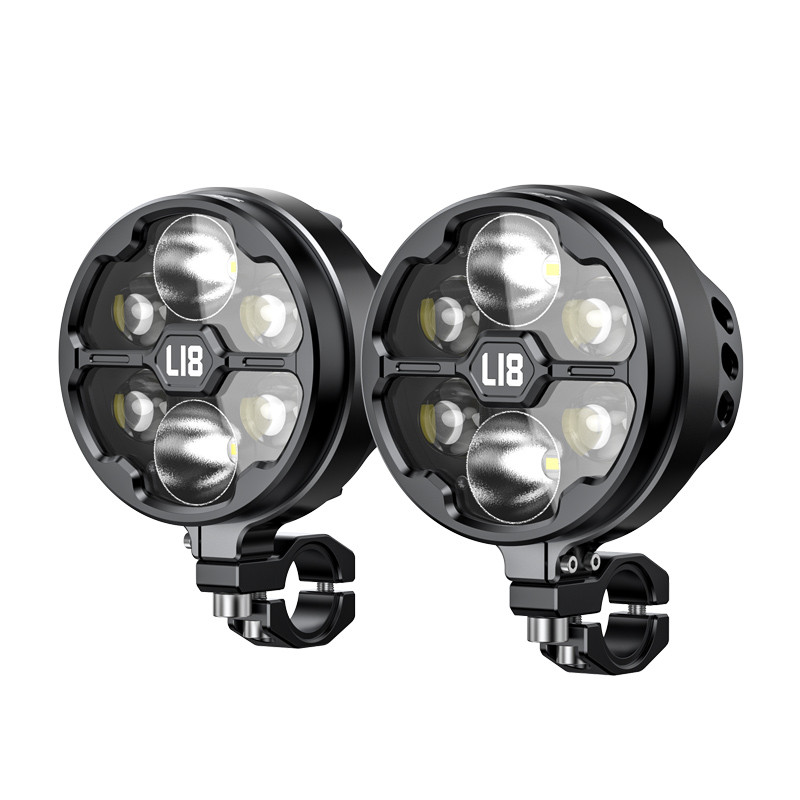 loboo-l18s-swiatlo-drogowe-i-mijania-pomocnicze-czarne LOBOO L18S lampy LED drogowe i mijania pomocnicze, 23 000 Lumenów, 8-stopniowa skala świecenia, homologacja, czarne, zestaw