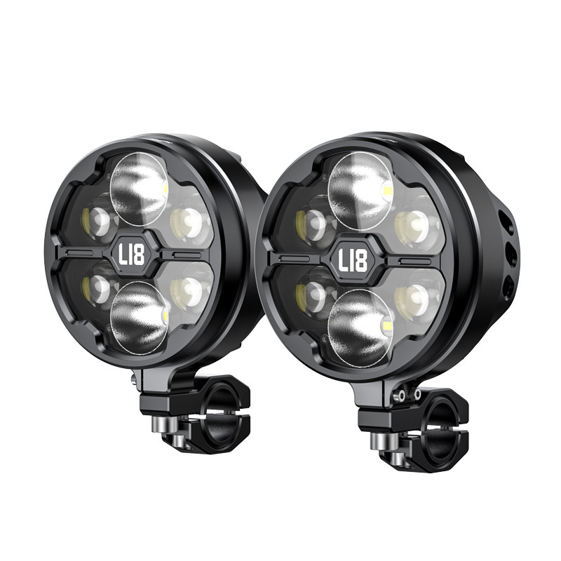 loboo-l18s-swiatlo-drogowe-i-mijania-pomocnicze-czarne LOBOO L18S lampy LED drogowe i mijania pomocnicze, 23 000 Lumenów, 8-stopniowa skala świecenia, homologacja, czarne, zestaw