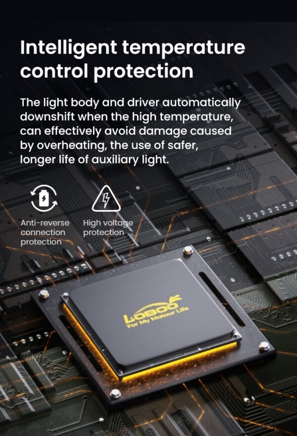 LOBOO L7 światła drogowe i mijania pomocnicze tylko dla VOGE DS525X, 15 000 Lumenów, 8-stopniowa skala świecenia, homologacja, z