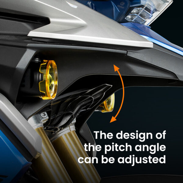 LOBOO L7 światła drogowe i mijania pomocnicze tylko dla VOGE DS525X, 15 000 Lumenów, 8-stopniowa skala świecenia, homologacja, z