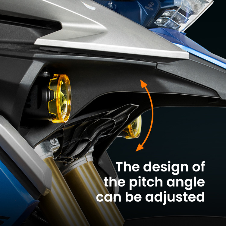 LOBOO L7 światła drogowe i mijania pomocnicze tylko dla VOGE DS525X, 15 000 Lumenów, 8-stopniowa skala świecenia, homologacja, z