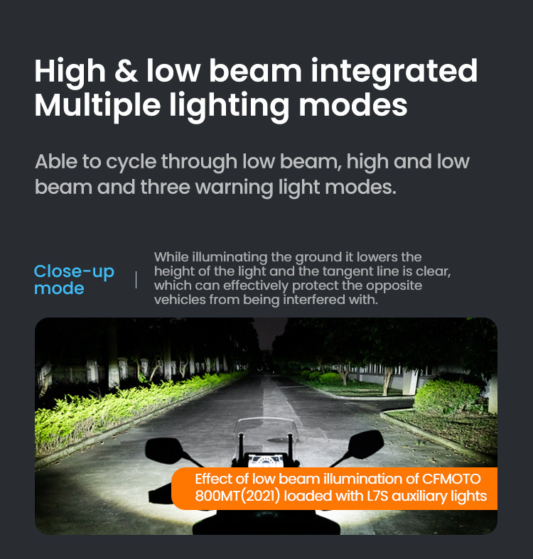 LOBOO L7 światła drogowe i mijania pomocnicze, 15 000 Lumenów, 8-stopniowa skala świecenia, homologacja, zestaw