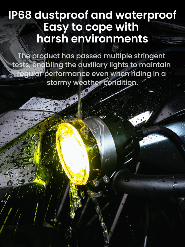 LOBOO L7 światła drogowe i mijania pomocnicze, 15 000 Lumenów, 8-stopniowa skala świecenia, homologacja, zestaw