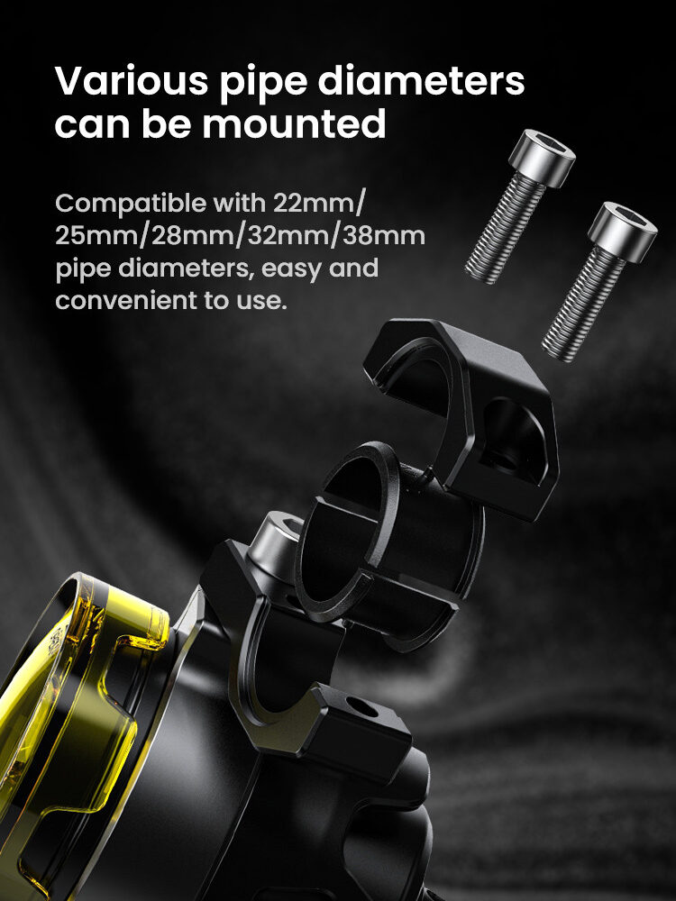 LOBOO L7 światła drogowe i mijania pomocnicze, 15 000 Lumenów, 8-stopniowa skala świecenia, homologacja, zestaw