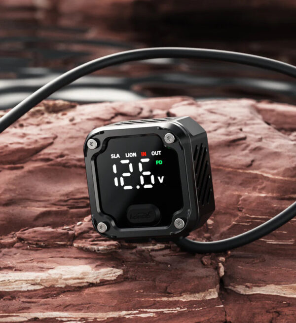 LOBOO Ładowarka dwukierunkowa (ładowanie, monitorowanie, regeneracja akumulatorów), wodoodporna, aluminiowy korpus