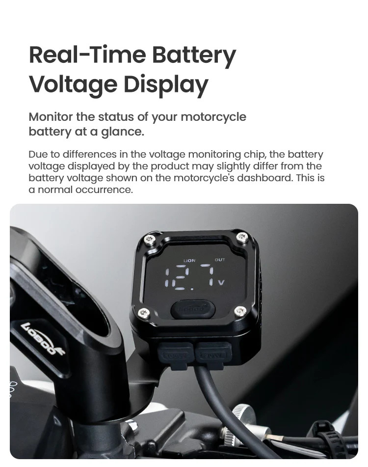 LOBOO Ładowarka dwukierunkowa (ładowanie, monitorowanie, regeneracja akumulatorów), wodoodporna, aluminiowy korpus